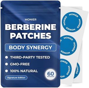 MONIER Berberine Patches | Berberine Patch with L-Glutamine, Garcinia Cambogia, Resveratrol for Women & Men | 60 Days Supply