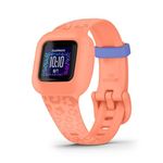 Garmin vivofit Jr.3 Fitness Tracker for Kids, Includes Interactive App Experience, Swim-Friendly, Up To 1-year Battery Life, Adjustable watch band, Peach Leopard