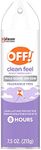 OFF! Clean Feel Insect Repellent Aerosol with 20% Picaridin, Bug Spray with Long Lasting Protection from Mosquitoes, Feels Good on Skin, 7.5 oz