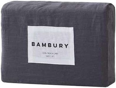 Bambury French Linen Sheet Set, Queen, Charcoal