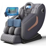 Full Body Massage Chair Recliner with Extended SL Track, Zero Gravity & Eye Massager, AI Body Scan, 3D Shiatsu Massage with Heat, Bluetooth Speaker, Pre-Assembled, LCD Touch Screen(Gray)