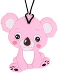 Panny & Mody Sensory Chew Necklace for Boys Girls Kids, Oral Motor Sensory Chew Toys, Chewing Necklace, Silicone Koala Teether Chew Necklace for Kids with Autism - Light Pink