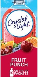 Crystal Light Sugar-Free Fruit Punch On-The-Go Powdered Drink Mix 10 Count