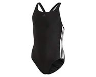 Adidas Girls Swimsuit Fit Suit 3S Y, Black/White, DQ3319, 164 EU