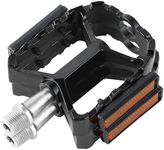 1pair Bike Pedals, Mountain Bike Pedals, 9/16 Inch Bicycle Pedals with Reflective Stripes for All Types of Bike Pedal