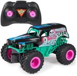 Monster Jam, Official Grave Digger Remote Control Monster Truck 1:24 Scale, 2.4GHz, Nitro Neon Themed, Kids Toys for Boys and Girls Ages 4 and up