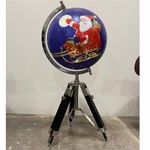 Globe Daddy - 8 Inch Tripod Rotating Solagan World Globe with Sturdy Arc and Stand for Kids and Students,Xmas Gift, Office globe, Decoration piece, Return Gift and Home décor Globe (Blue)