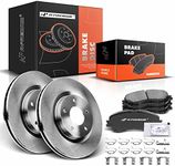 A-Premium 11.65 inch (295.8mm) Front Vented Disc Brake Rotors + Ceramic Pads Kit Compatible with Nissan Models - Rogue 2014 2015 2016, Without Third Row Seating, 6-PC Set