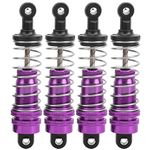 RC Car Shock Damper, 4pcs Shock Struts Damper Replacement Accessory Fit for WLtoys 144001 1/14 RC Car(Purple)