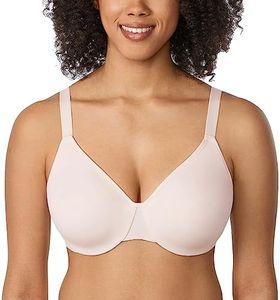 DELIMIRA Women's Minimizer Bras Full Coverage Plus Size Underwire Unlined Bra Rose White 36DD