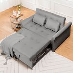 COMHOMA 55" Sleeper Sofa Bed, 3-in-