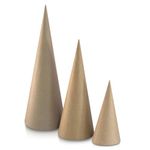 Paper Mache Craft Cones Variety Pack 3 Sizes- 13.75 x 5, 10.63 x 4, 7 x 3 Inches (3)