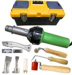 Seababyhouse 1600W Professional Hot Air Welder Gun Heat Gun Kit Plastic Welder Gun, PVC Roofing Flooring Vinyl PVC TPO Welding Repair Tool Set w/Roofing Seam Rollers Seam Tester Probe Welding Nozzle