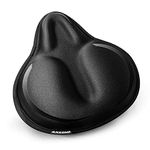 ANZOME Bike Seat Cushion, Wide Gel Bike Seat Cover, Bike Seat Cushion for Women Men Comfort - Fits for Cruiser, Spin, Exercise Bikes and Sunny Health & Fitness Air Bike(New)