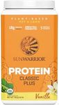 Sunwarrior Vegan Organic Protein Powder Plant-Based | 5 Superfood Quinoa Chia Seed Soy Free Dairy Free Gluten Free Synthetic Free Non-GMO | Vanilla 30 Servings | Classic Plus