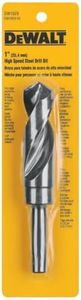 DEWALT DW1629 1-Inch 1/2-Inch Reduced Shank Twist Drill Bit,Black