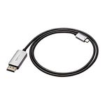 Amazon Basics - USB-C to DisplayPort Cable, 4Kx2K@60Hz, Aluminum Housing, 0.9 m, Black