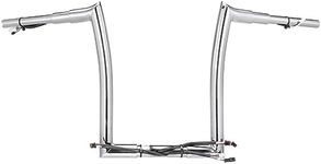 MoKitDora Road Glide Pre-wired Handlebar 14" Rise 1-1/2" Fat 1.25" Clamp Ape Hanger Meathook Bar for Harley FLTRX/FLTRXS/FLTRU 2015-up, Chrome