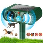 Ultrasonic Solar Cat Repellent, Animal Repellent for Gardens Mole Repellent Cat Deterrent with LED Flash Light, Cat Scarers for Gardens Outdoor IPX4 Waterproof for Garden Yard Bird fox