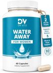 Dr Vitz Water Away for Women – Diuretic Water Pills for Weight Control & Debloating – Natural Bloat Relief with Green Tea, Cranberry & Dandelion – Water Retention Support – 60 Capsules