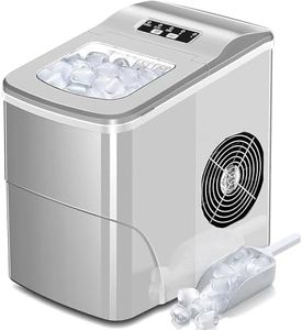 YOPOWER 2.2L Ice Maker Machine Countertop, Portable Ice Machine for Home and Commercial, Silver