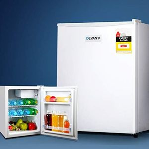 Devanti Bar Fridge, 70L Mini Fridges Organiser Refrigerator Chest Freezer Portable Small Wine Cooler Home Bedroom Car Boat Camp Office Countertop, Fast Frozen Quiet Operation White