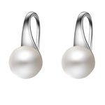 Pearl Earrings for Women,925 Sterling Silver Hook Earrings Style A