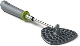 Joseph Joseph Delta Folding Potato Masher Stores Flat Space Saving Locking, One-Size, Gray/Green