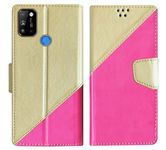 SBMS Flip Cover for LG W41 / W41 Plus / W41 Pro Back Cover Case with Magnatic Closure | Inbuilt Stand | Card Pocket & Money Pocket (MultiPink)