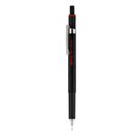 Rotring 0.5mm Mechanical Lead Pen Pencil Matt Black ABS Plastic Body Light Weight Hexagonal Body Click Mechanism 300 Series Lead Indicator Ideal for Artists Architects Technical Drawing