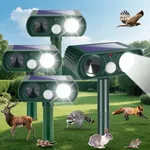 4 Pcs Solar Ultrasonic Animal Repel