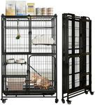 Collapsible Cat Cage Indoor, 4-Tier