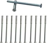 M3 Door Handle Screws SILVER with Bolt Connecting Sleeve Male to Female for Door Handle, Knobs Escutcheons and Others (pack of 10)