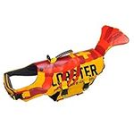 Dog Life Jacket Pet Flotation Life Vest Size Adjustable Dog Lifesaver Preserver Swimsuit with handle for Swimming, Boating, Hunting, Lobster Style Jacket (L)