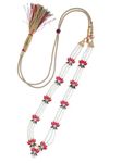 Krishnsakhi Pearl Big Kamal Haar Set Jewelry For Decoration Of Idol | Idol Height 15-20 Inches For Unisex_Adult