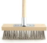 12" Metal Wire Bristle Broom Brush Sweeping Deck Scrub Heavy Duty by The Dustpan and Brush Store