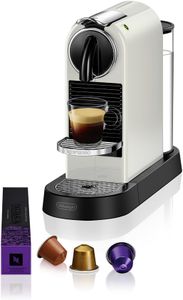 Nespresso Citiz Coffee Machine by De'Longhi – White, Original Pod Espresso with Starter Capsule Set