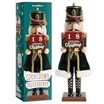 THE TWIDDLERS - Christmas Countdown Wooden Nutcracker Soldier, 30cm/ 12" Wooden Nutcracker Christmas Decorations, Handmade Christmas Nutcrackers Figurine, Casse Noisette de Noel, Xmas Ornaments