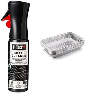 Weber 6415 Lèchefrites Barquette Aluminium avec Nettoyant pour grilles de Cuisson Barbecue, Noir