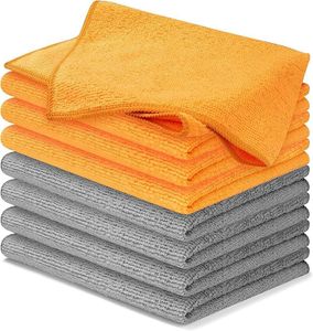 USANOOKS Microfiber Cleaning Cloth - (12x16 inches) High Performance - Ultra Absorbent Weave Traps Grime & Liquid for Streak-Free Mirror Shine - Lint Free Towel - 12x16 Inch (Pack of 8)