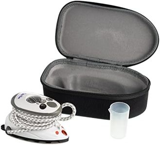 The Quilted Bear Mini Fer a Repasser - Fer a Repasser Voyage avec Céramique Vapeur & Thermostat - Petit Fer a Repasser Couture, Artisanat ou Transfer (Boîtier Noir)