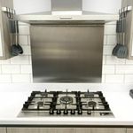 Stainless Steel Brushed 0.9mm Thick Kitchen Splashback (600mm x 600mm)