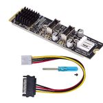 Cablecc Dual Type-E 20pin 10Gbps USB 3.1 Front Panel Socket to NVME NGFF M-Key Express Card Adapter for Motherboard