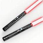 Lorsaberus Light Saber, 2-in-1 RGB FX Dueling Lightsaber for Kids, Premium Aluminium Alloy Hilt Dual Light Sabers with 12 Colors 3 Sound Modes Changeable for Children's Day Gifts, 2 Pack