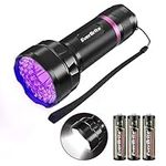 EverBrite 2 in 1 UV Light, Black Light & White Light Torches Battery Powered, LED 395nm Ultraviolet Flashlight Blacklight Torch Detector for Pet Urine Stains of Carpet/Floor