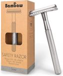 Double Edge Safety Razor Silver| Zero Waste Razor for Men and Women | Safety Razor Eco-Friendly | Fits All DE Razor Blades | Eco-Friendly and Reusable | Classic Safety Razor Metal | Bambaw