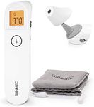 Duronic Ear and Forehead 3 in 1 Thermometer, Non-Contact Digital Infrared Medical Thermometer for Baby/Child/Adult & Objects, Easy Operation, Instant Accurate Results, Grey Pouch Included
