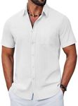 COOFANDY Men's Short Sleeve Cotton 