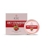 iCUC Juicy Strawberry Lip Balm Use For Men & Women Dark Lips To Lighten - Benefits Of Shea Butter & Vitamin E - Helps Lips To Stay Hydrated Removes Dead-Skin & Moisturized - For Dry & Chapped Lips - 8gm