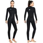 Mens 3mm Full Body Wetsuit Womens, Diving Suit Front Zip Wetsuit for Diving Snorkeling Surfing Swimming